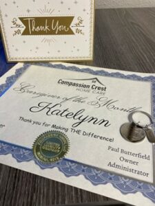 Compassion Crest Caregiver of the Month